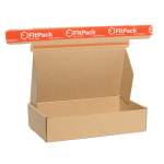 Cutie Carton cu Autoformare AutoBox, Autoadeziv, Banda Desigilare, Natur