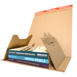 Cutie Carton Carti BookBox, Autoadeziv, Banda Desigilare, Natur