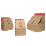 Cutie Carton cu Autoformare FitBox, Autoadeziv, Banda Desigilare, Natur