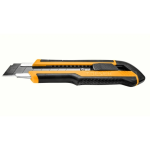 Cutter Utilitar Retractabil, Corp Cauciucat, 18x100mm, 3 Lame SK2, Portocaliu